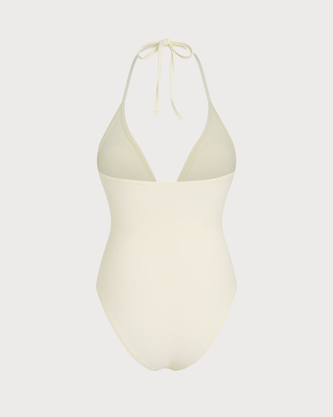 Morgan and Brooke | Halter Bralette One Piece Swimsuit, Off White