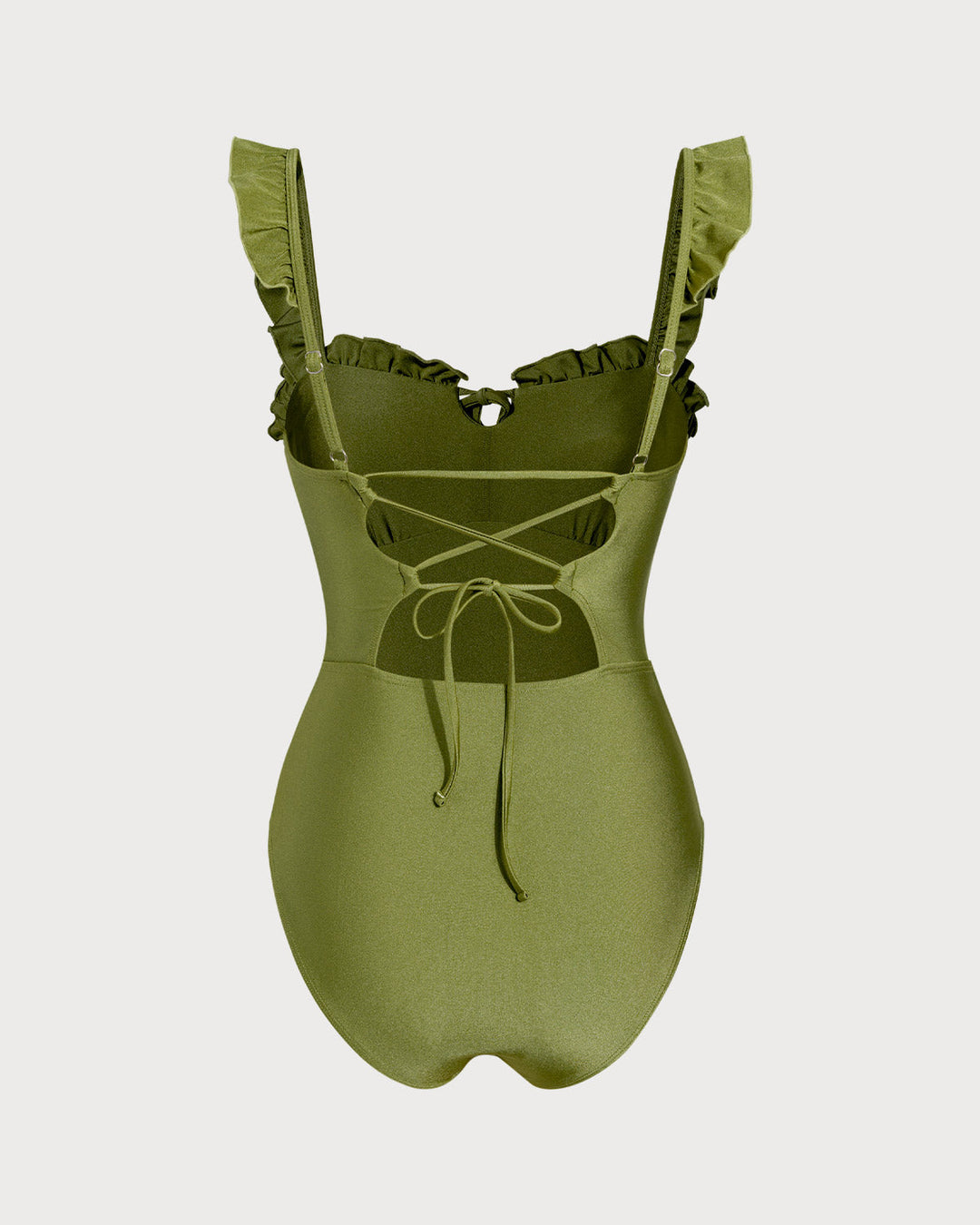 Morgan and Brooke | Ruched Bralette One Piece Swimwear for Women in Green