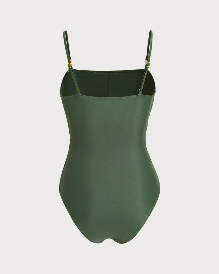 Morgan and Brooke | High Stretch One Piece Swimwear for Women in Green