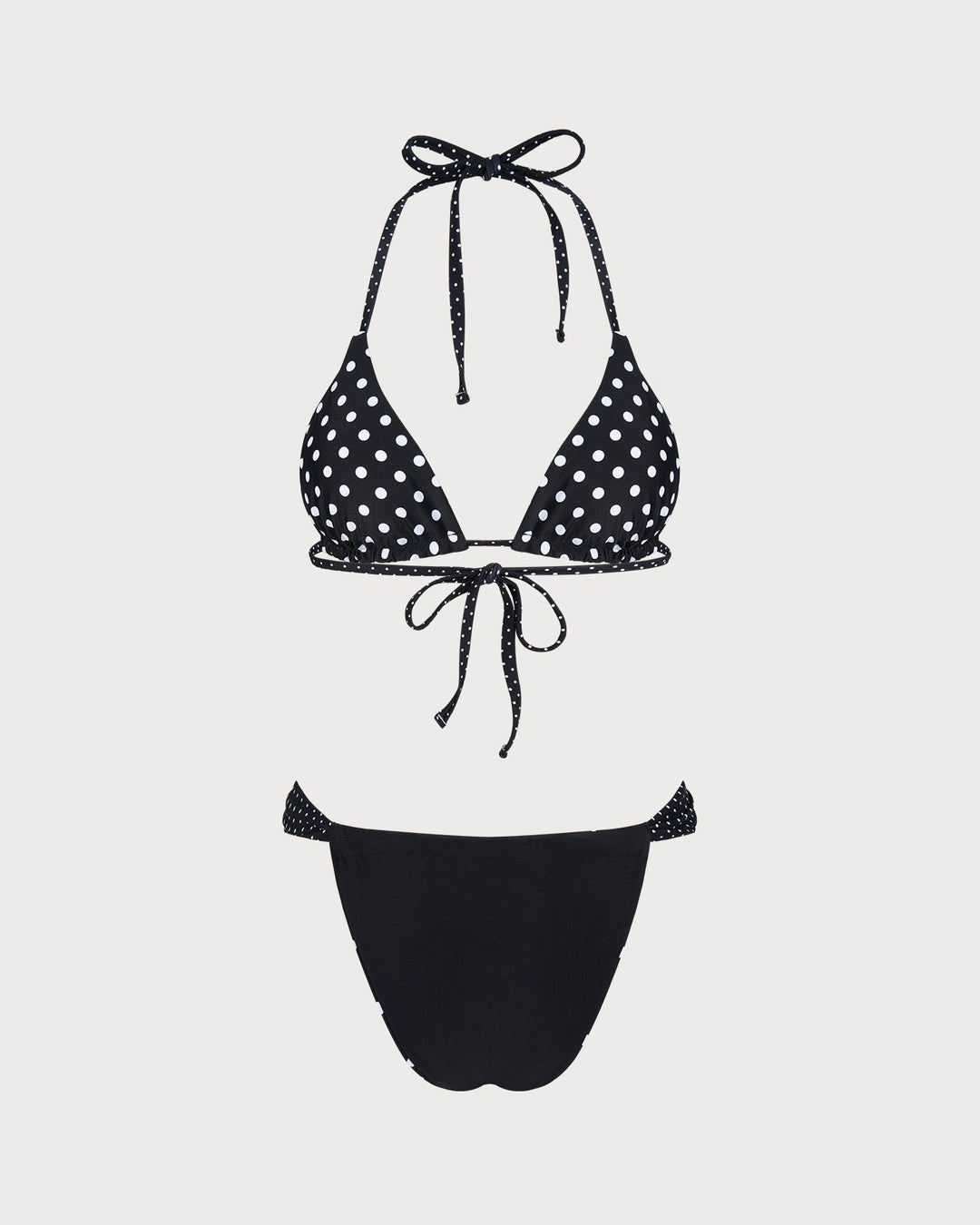 Morgan and Brooke | Reversible Bikini Set for Women in Black Polka Dot