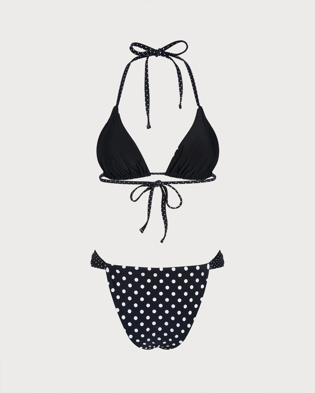 Morgan and Brooke | Reversible Bikini Set for Women in Black Polka Dot