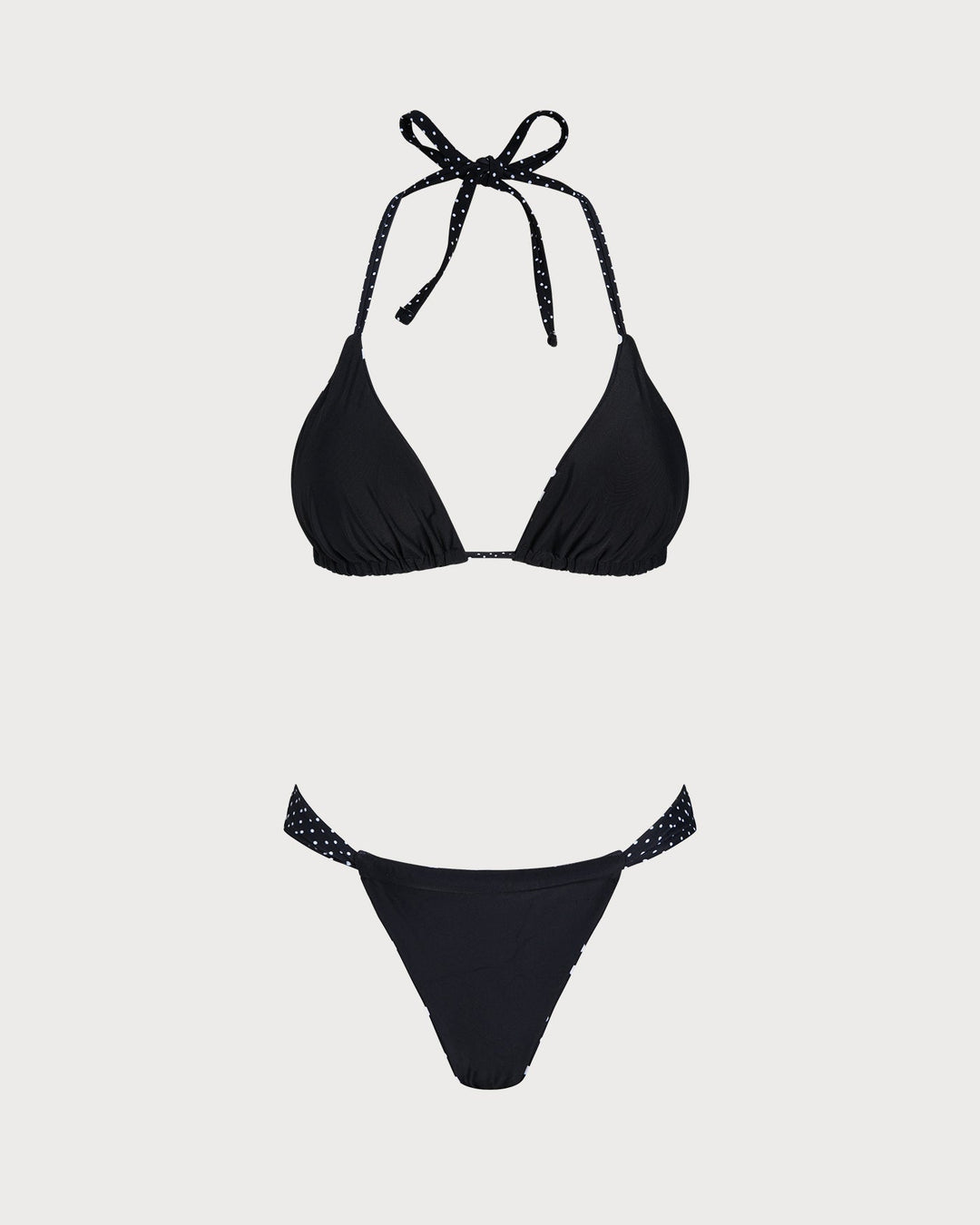 Morgan and Brooke | Reversible Bikini Set for Women in Black Polka Dot