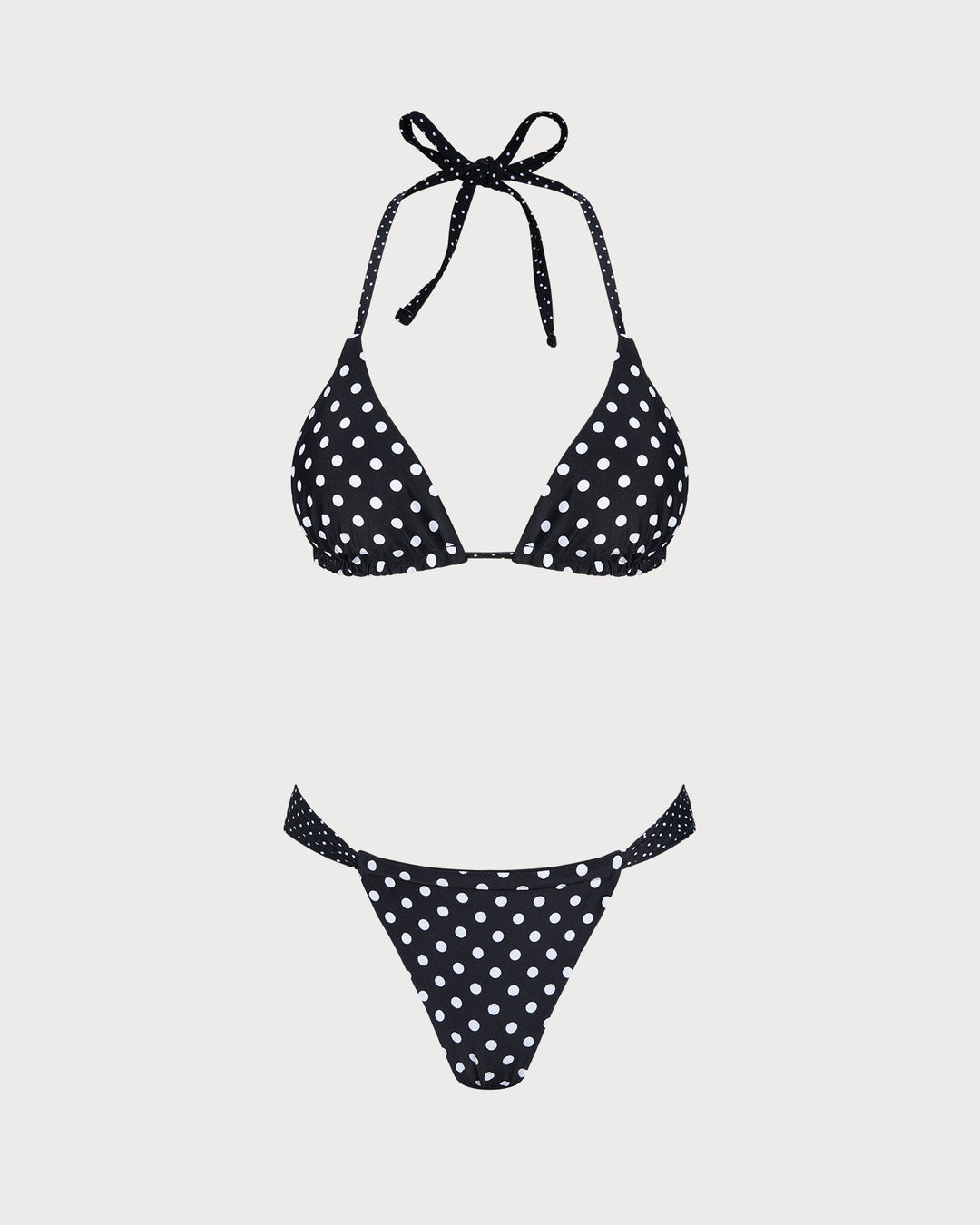 Morgan and Brooke | Reversible Bikini Set for Women in Black Polka Dot