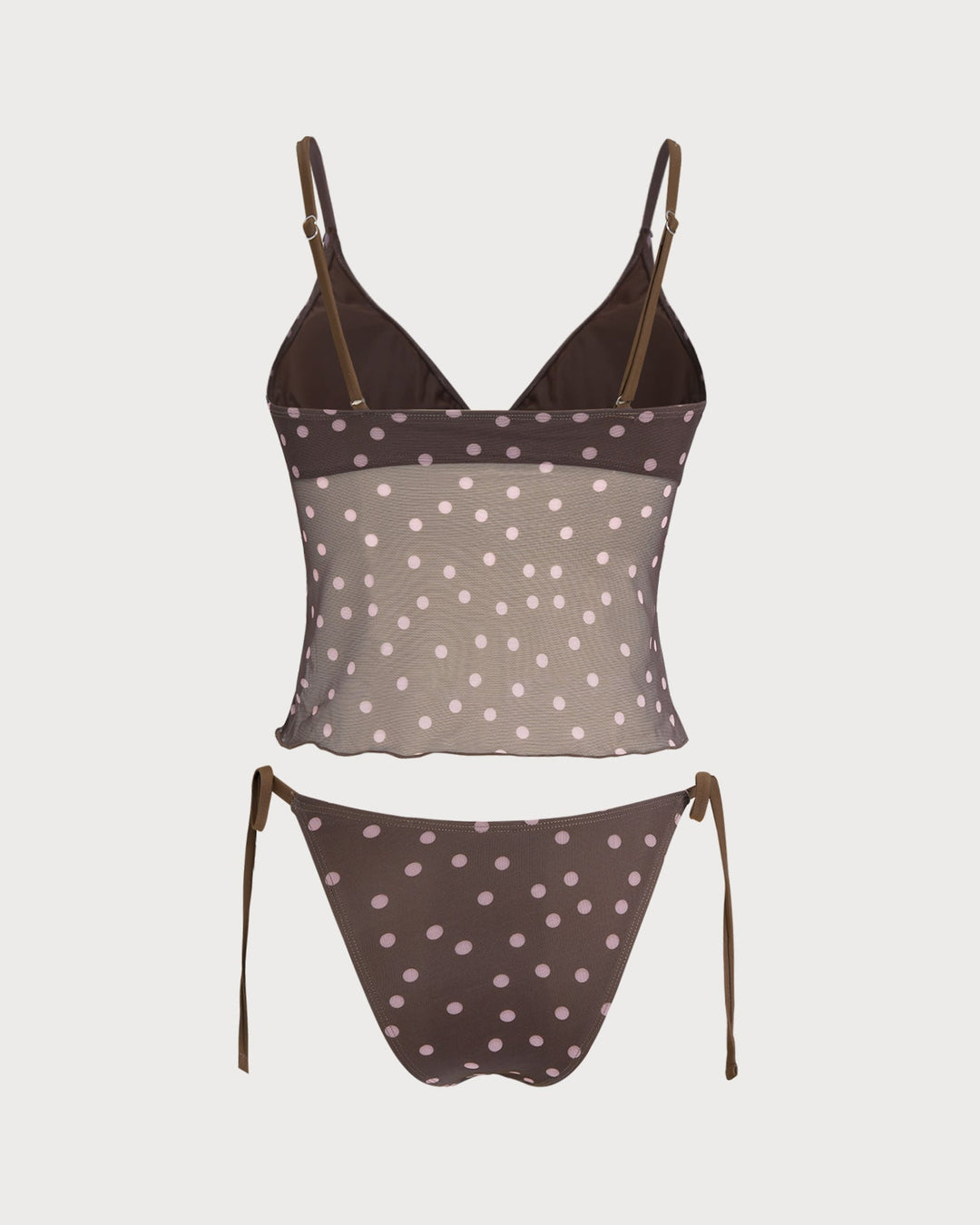 Morgan and Brooke | V Neck Polka Dot Tankini Set for Women