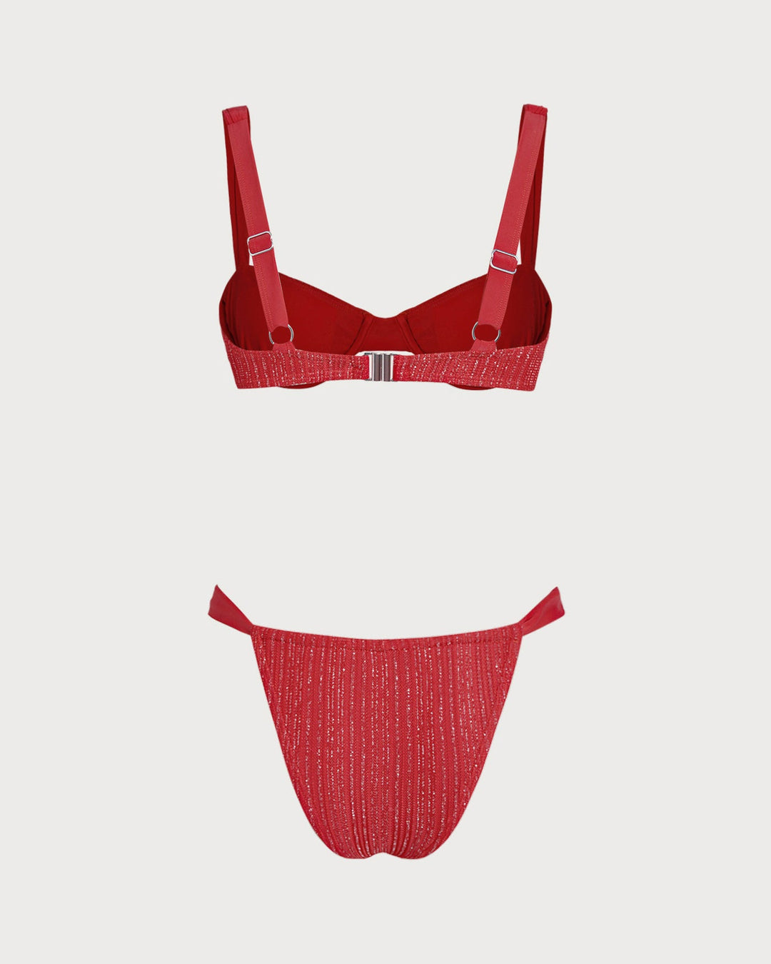 Morgan and Brooke | Underwire Bikini Set for Women in Red Sequins