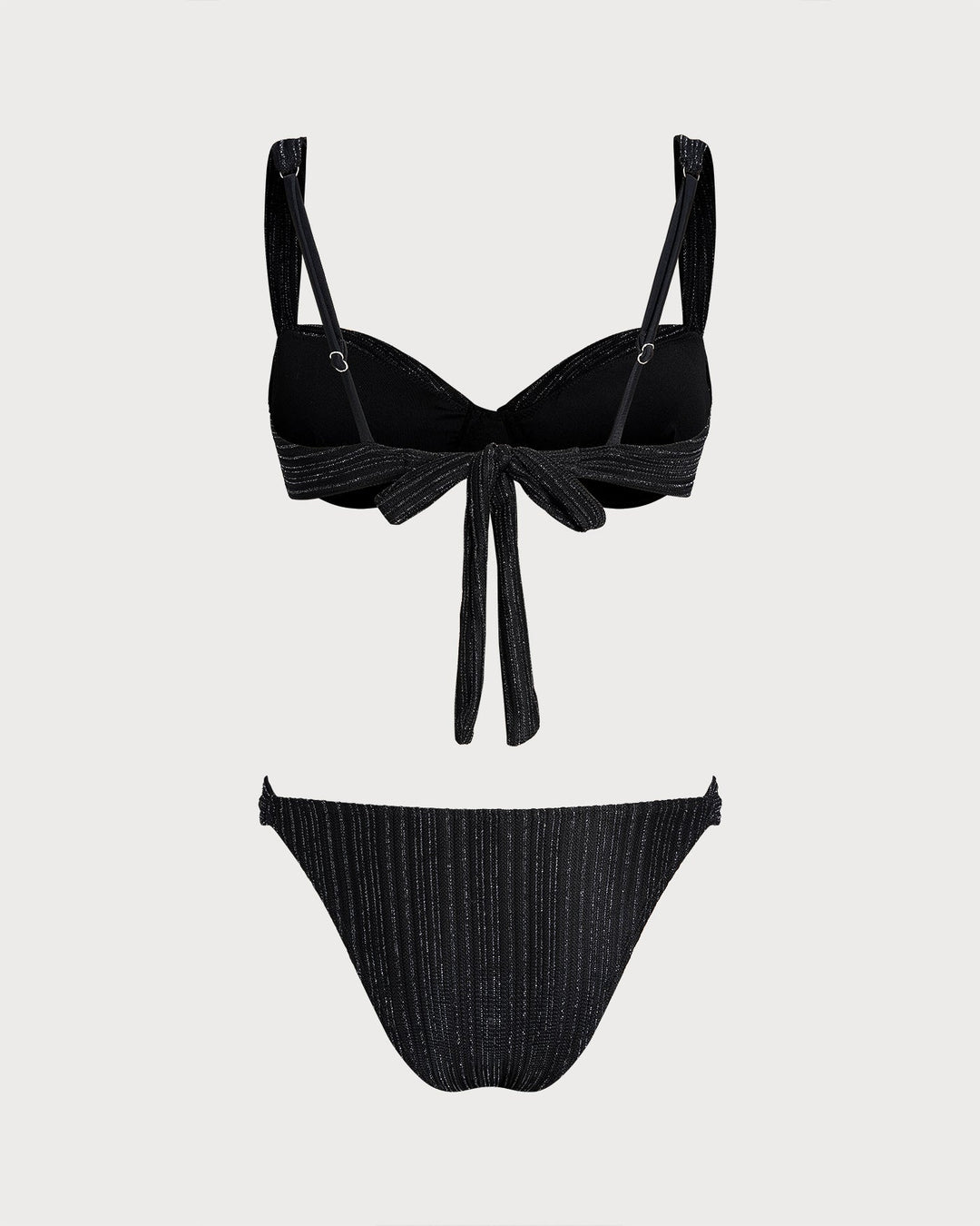 Morgan and Brooke | Underwire Bikini Set for Women in Black Sequins