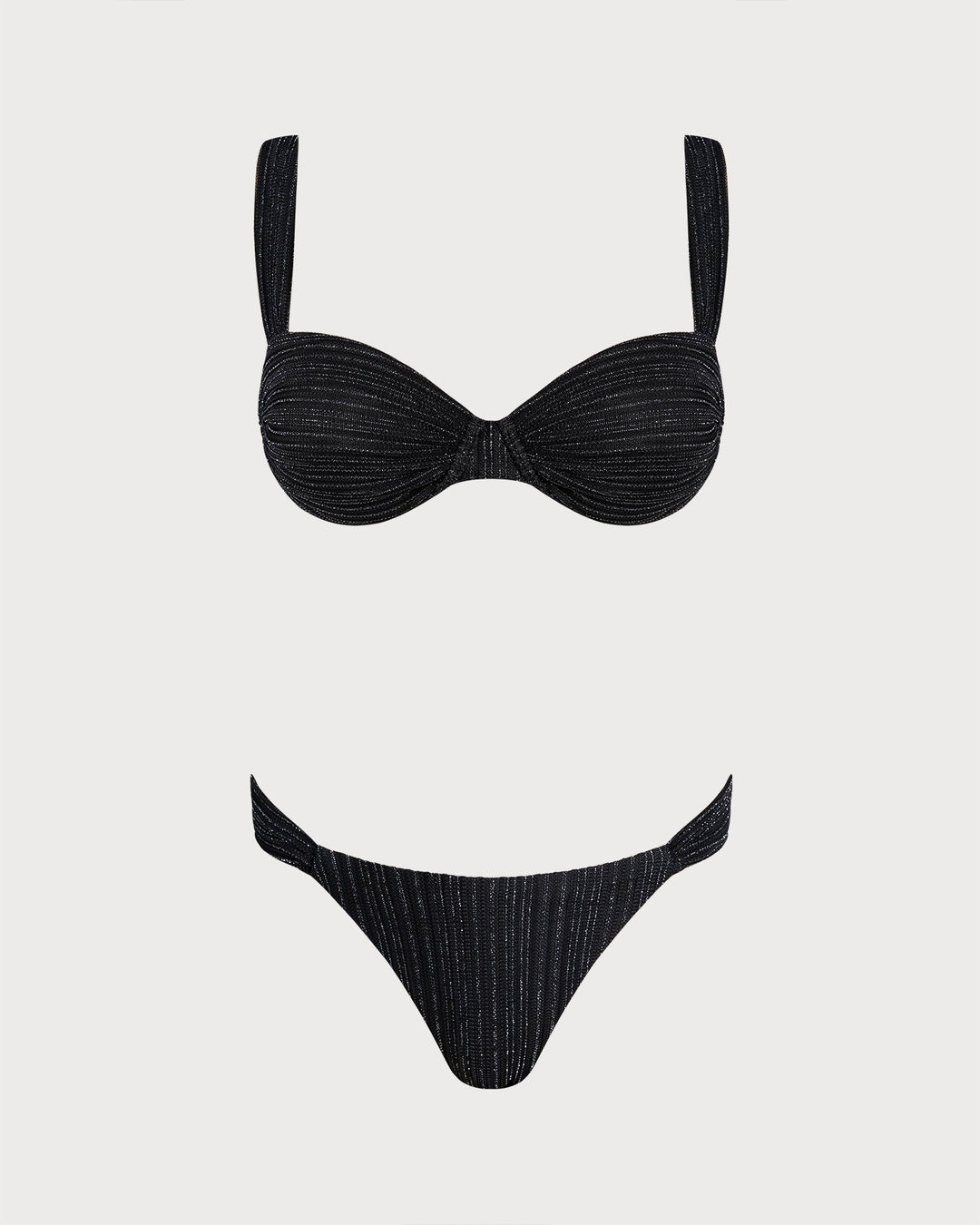 Morgan and Brooke | Underwire Bikini Set for Women in Black Sequins