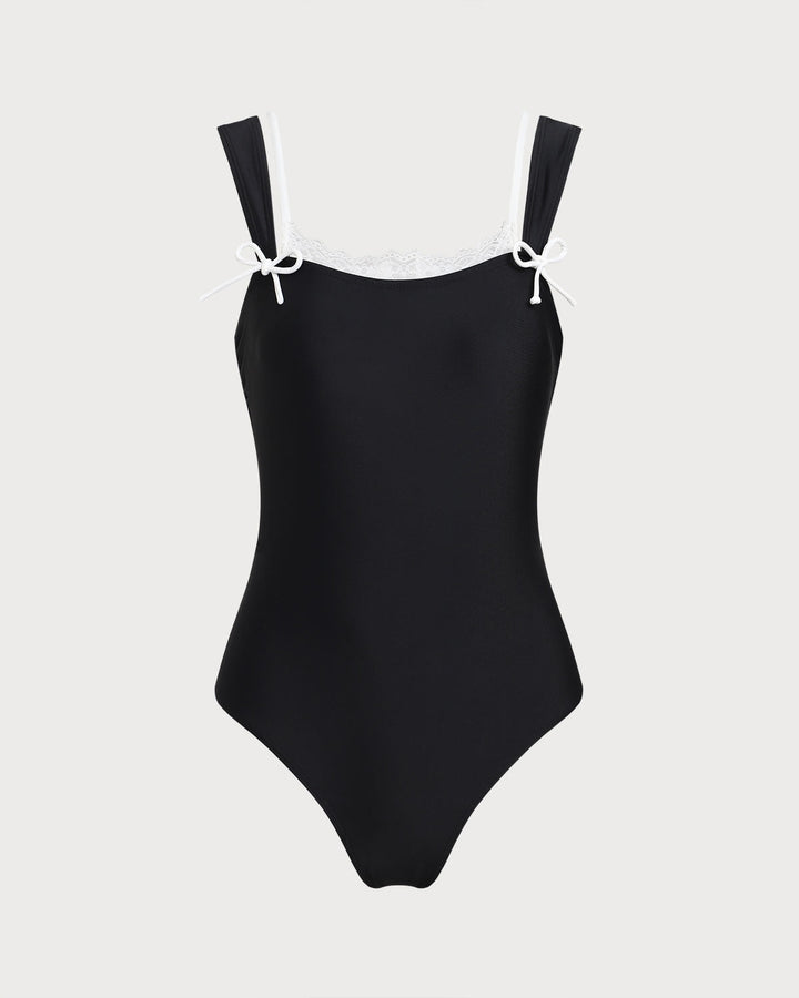 Morgan and Brooke | Black Lace One Piece Swimwear