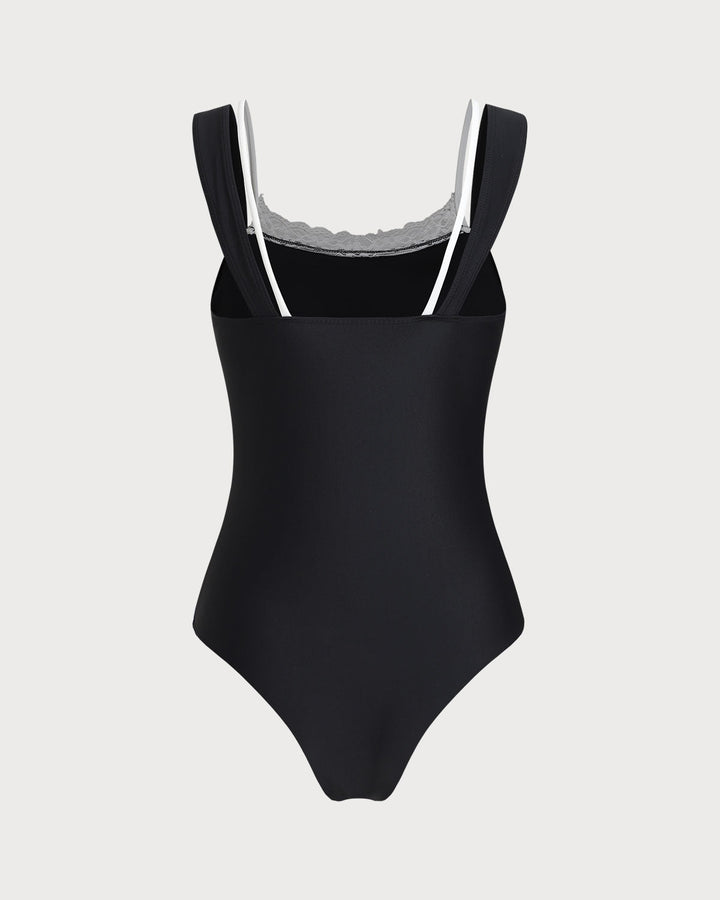 Morgan and Brooke | Black Lace One Piece Swimwear