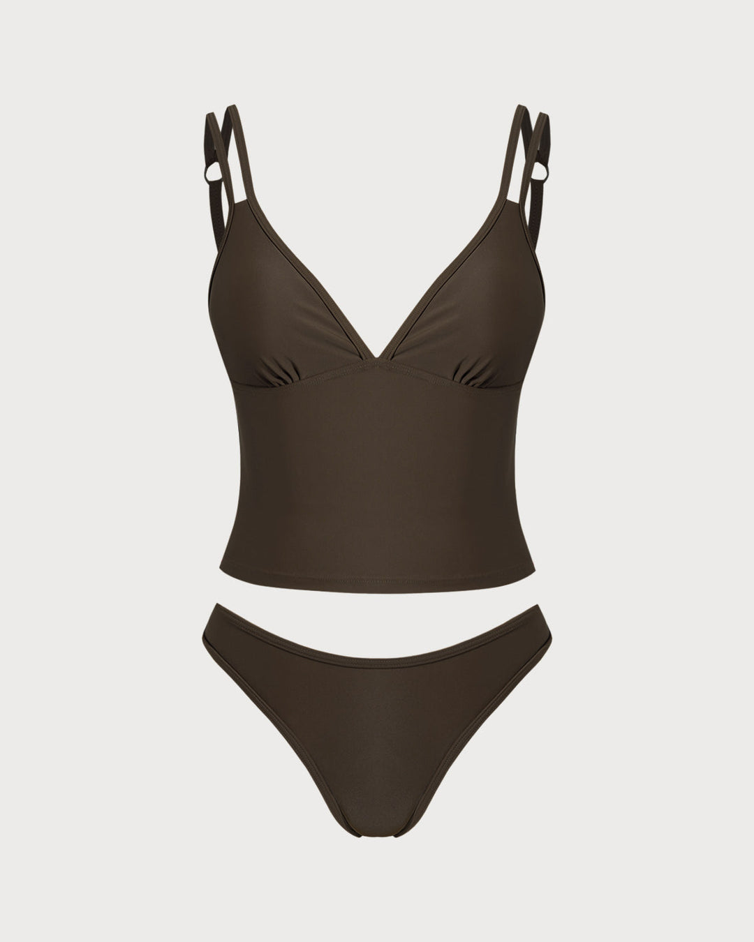 Morgan and Brooke | High Stretch Tankini Set for Women in Coffee
