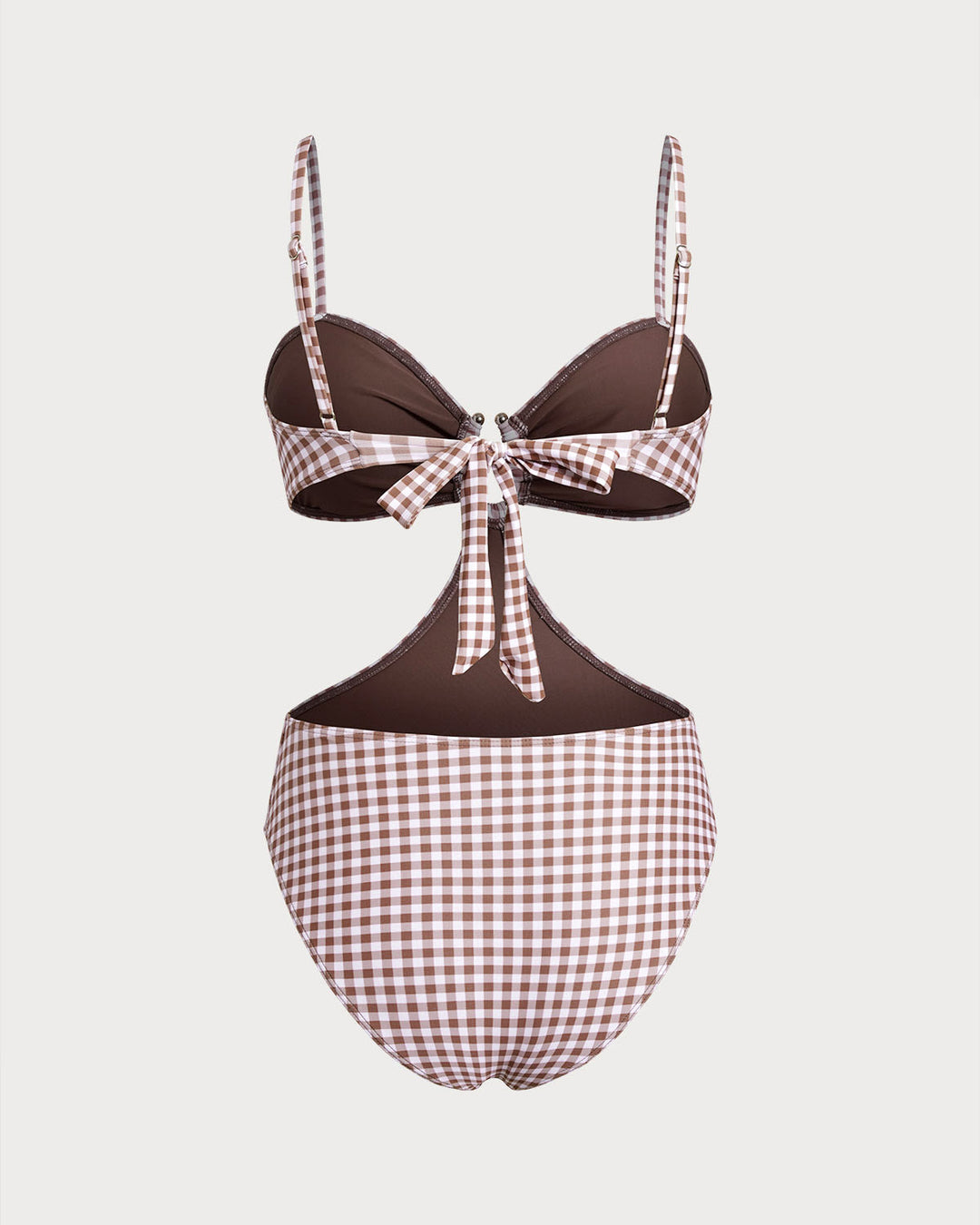 Morgan and Brooke | Plaid One Piece Swimwear for Women in Coffee