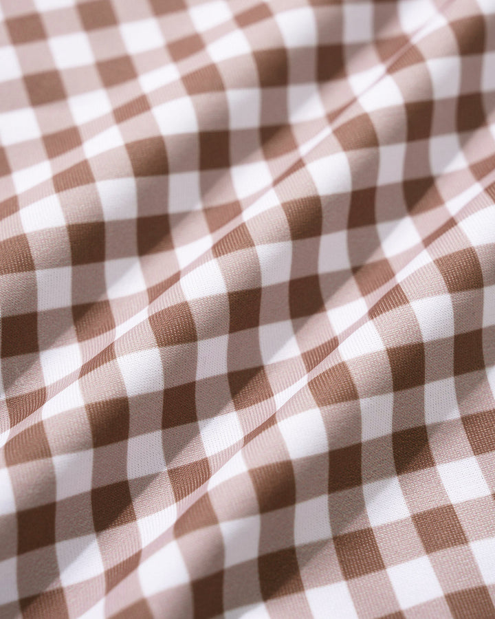 Morgan and Brooke | Plaid One Piece Swimwear for Women in Coffee