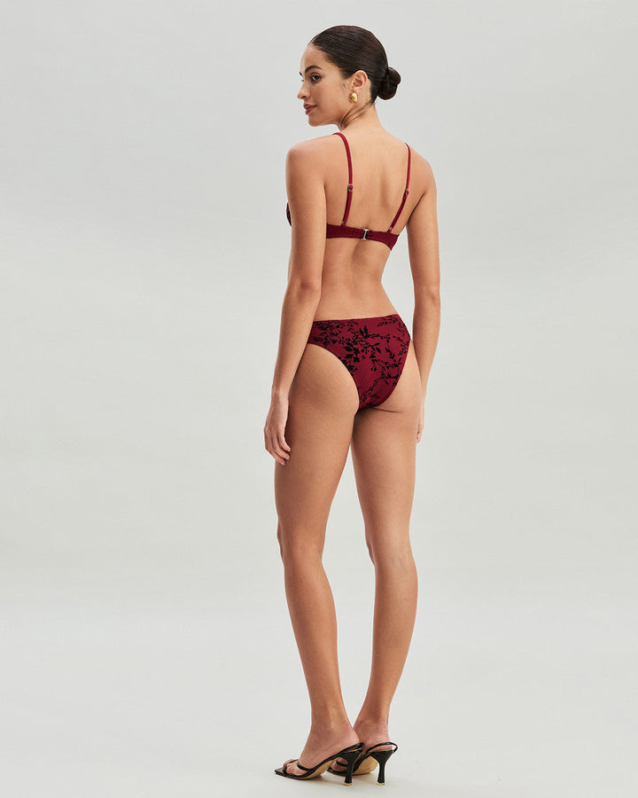 Morgan and Brooke | Floral Underwire Bikini Set for Women in Red