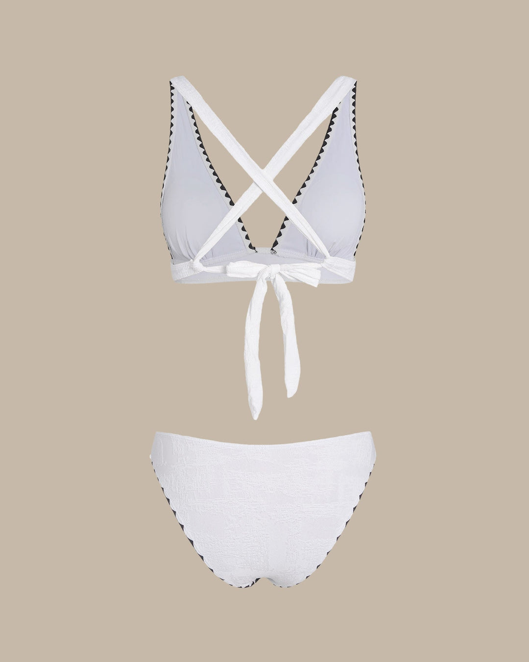 Morgan and Brooke | White Triangle Bikini Set