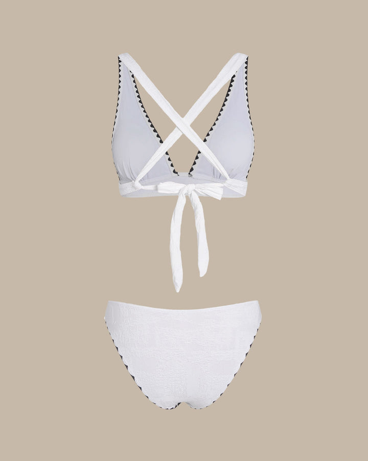 Morgan and Brooke | White Triangle Bikini Set