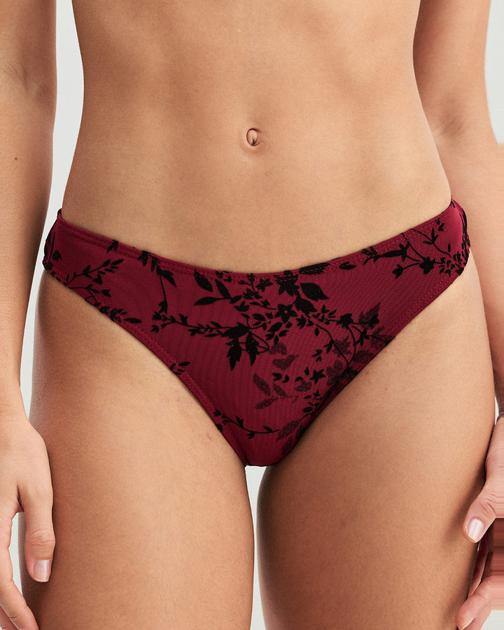 Morgan and Brooke | Floral Underwire Bikini Set for Women in Red