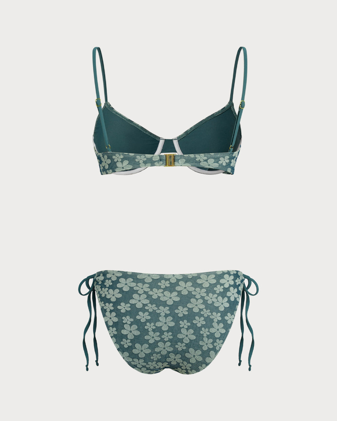 Morgan and Brooke | Floral Underwire Bikini Set for Women in Green