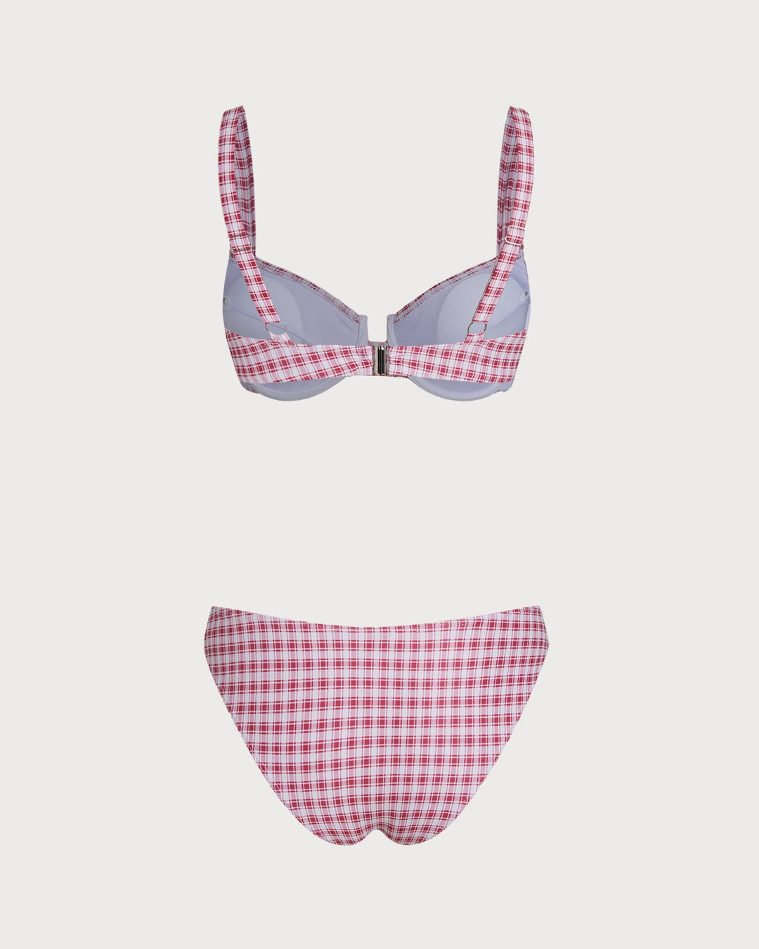 Morgan and Brooke | Underwire Bikini Set for Women in Red Plaid