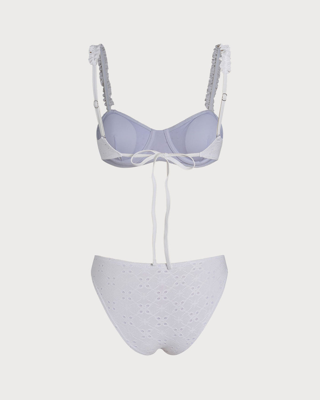 Morgan and Brooke | White Jacquard Underwire Bikini Set