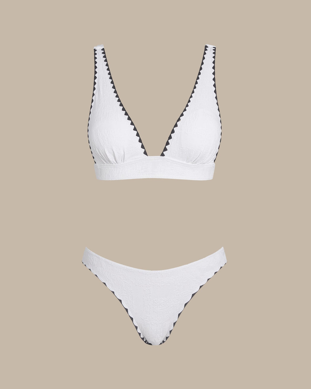 Morgan and Brooke | White Triangle Bikini Set