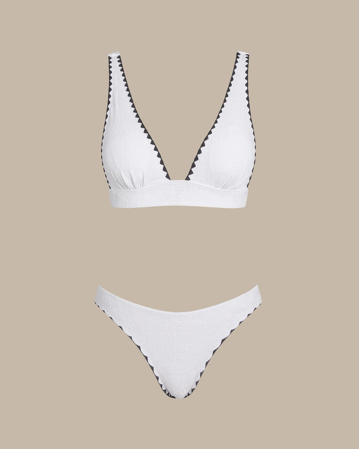 Morgan and Brooke | White Triangle Bikini Set