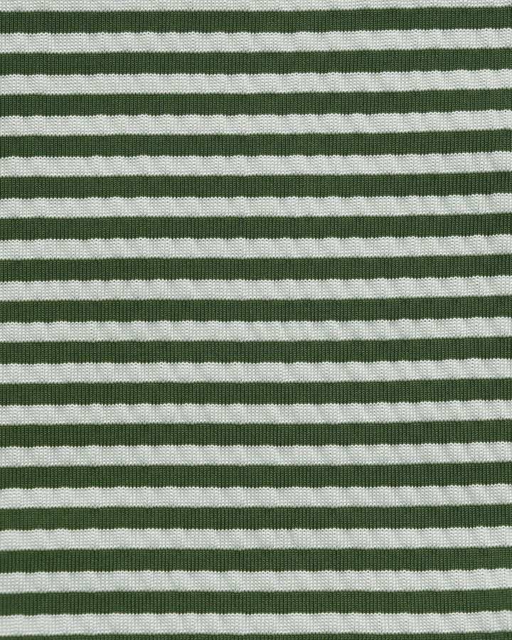 Morgan and Brooke | Striped Bralette Bikini Set for Women in Army Green