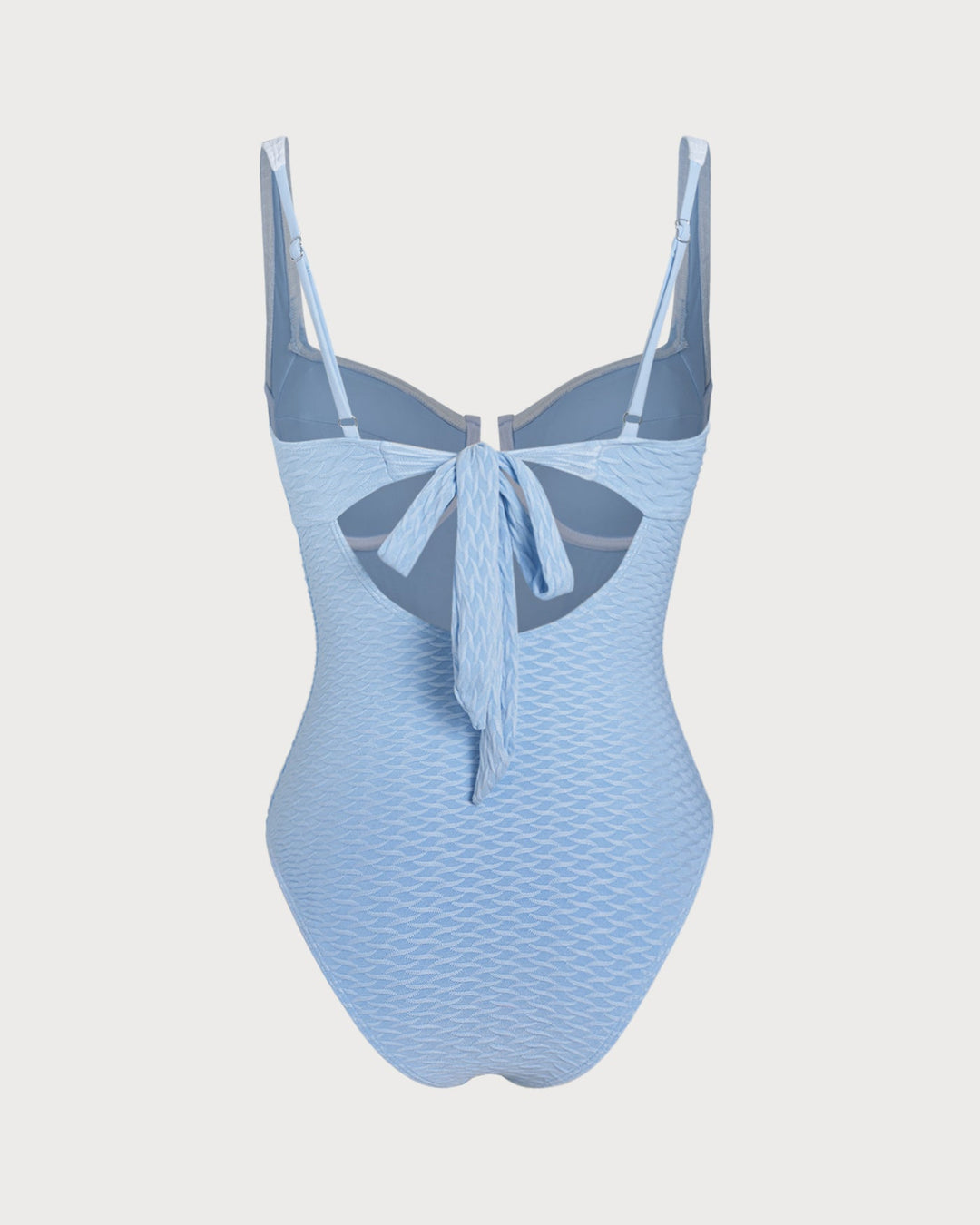 Morgan and Brooke | Textured Underwire One Piece Swimsuit for Women in Blue