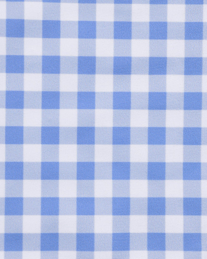 Morgan and Brooke | Underwire One Piece Swimsuit for Women in Blue Plaid