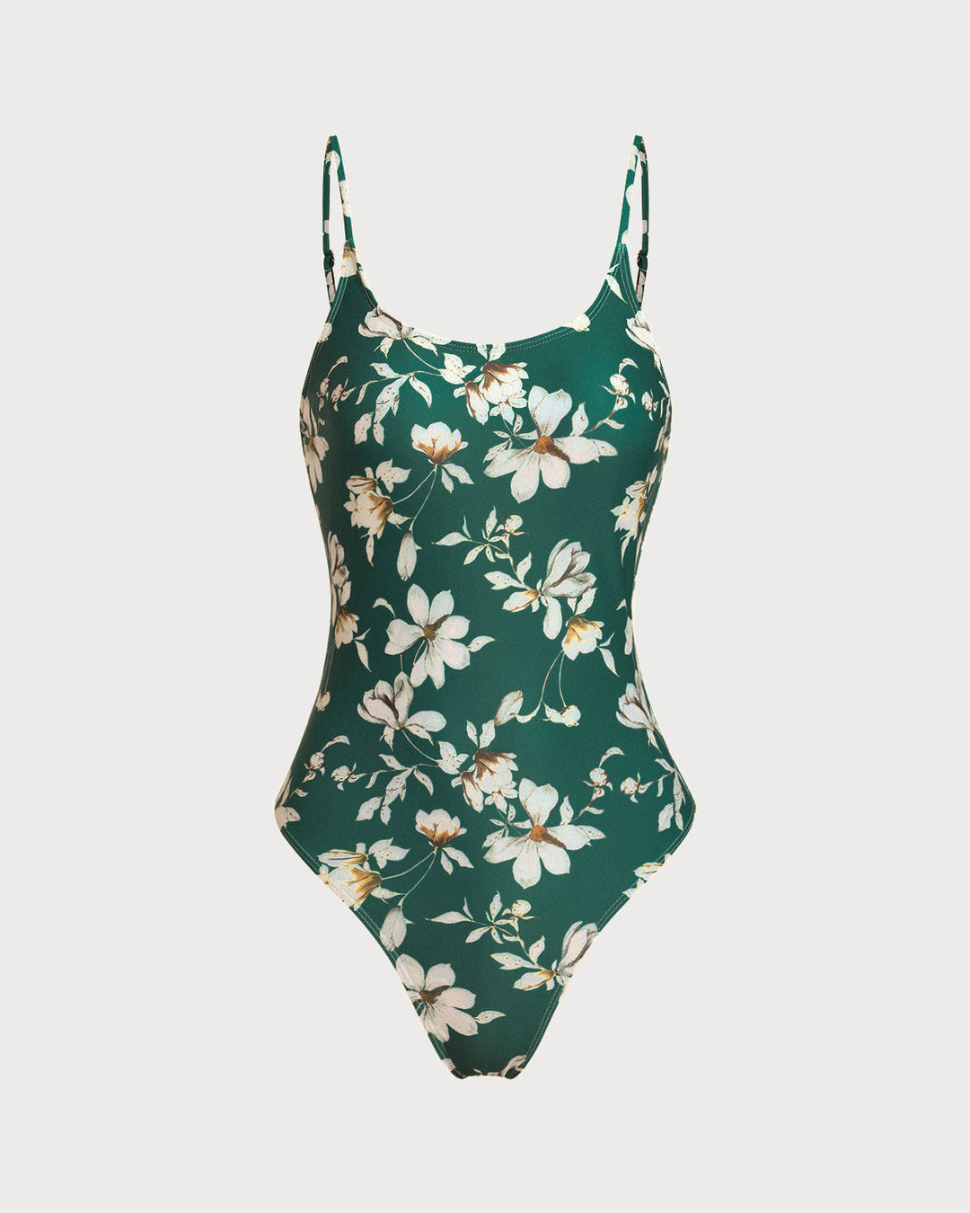 Morgan and Brooke | Backless One Piece Swimwear for Women in Green Floral Print