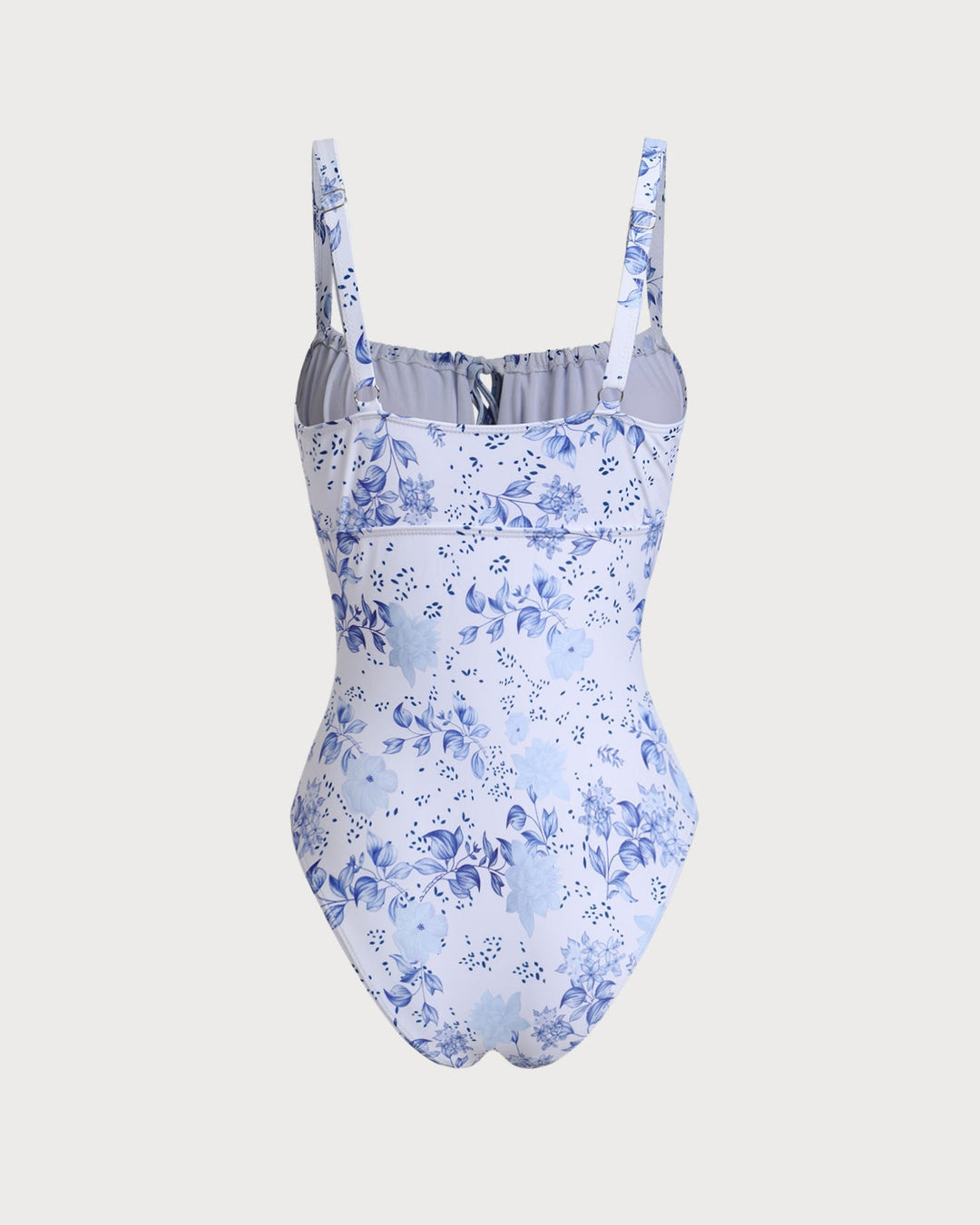 Morgan and Brooke | Floral Ruched One Piece Swimwear for Women in White