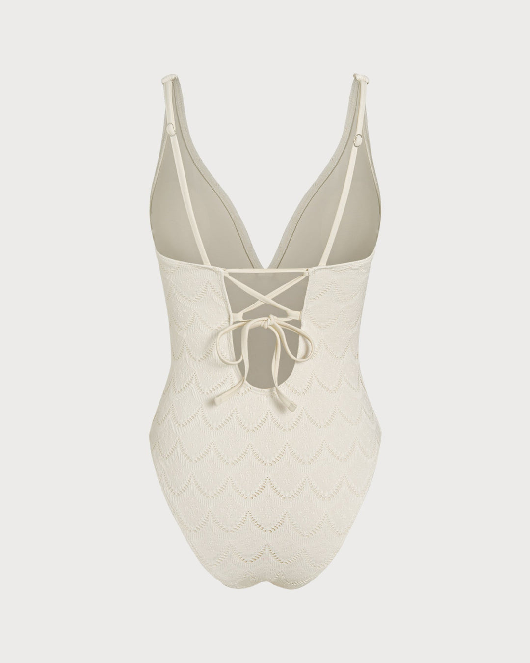 Morgan and Brooke | Textured One Piece Swimwear for Women in Off White