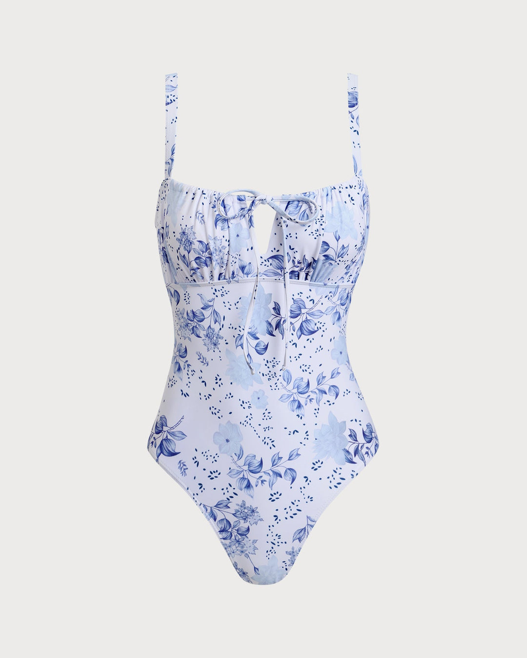 Morgan and Brooke | Floral Ruched One Piece Swimwear for Women in White
