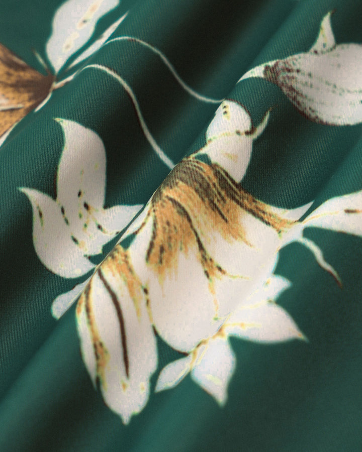 Morgan and Brooke | Backless One Piece Swimwear for Women in Green Floral Print