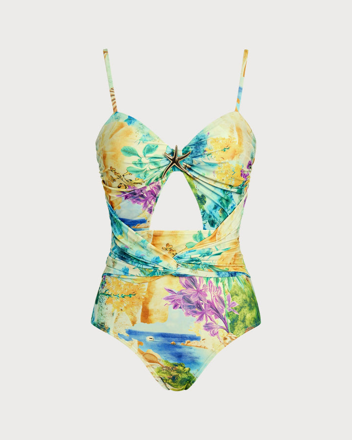 Morgan and Brooke | Floral Twist One Piece Swimsuit