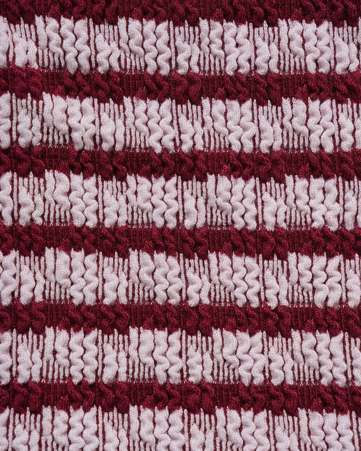Morgan and Brooke | Striped Triangle Bikini Set for Women in Red