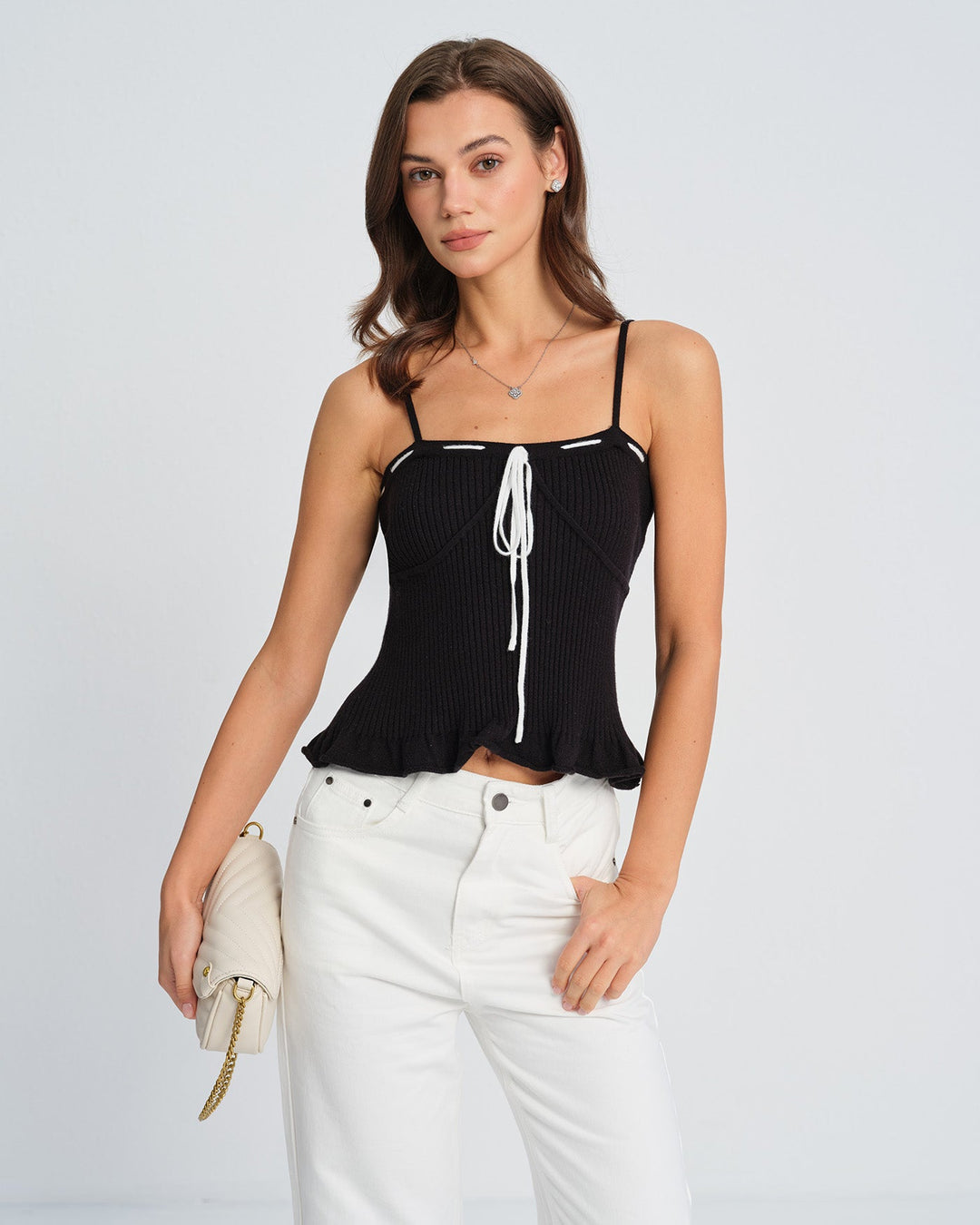Morgan and Brooke | Strapless Cami Top for Women in Black