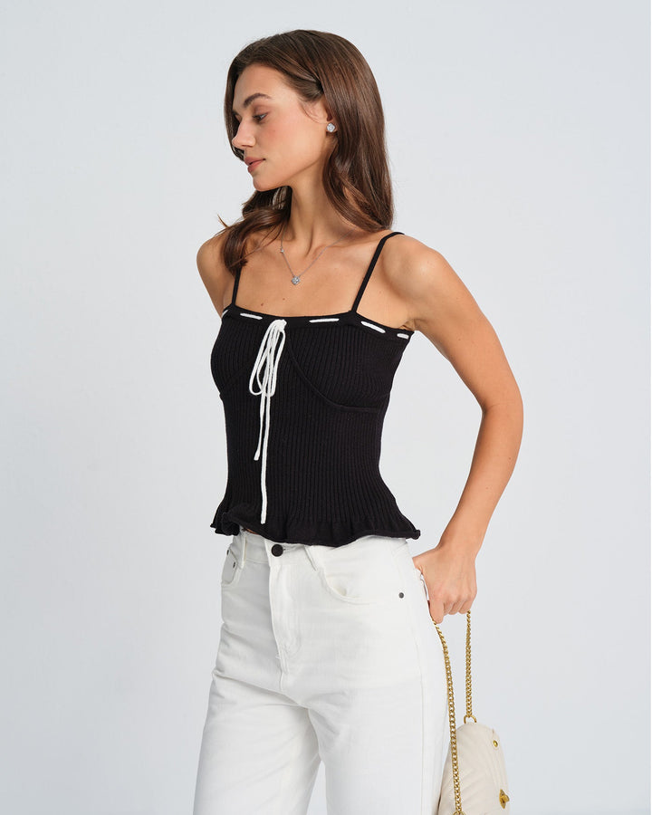 Morgan and Brooke | Strapless Cami Top for Women in Black