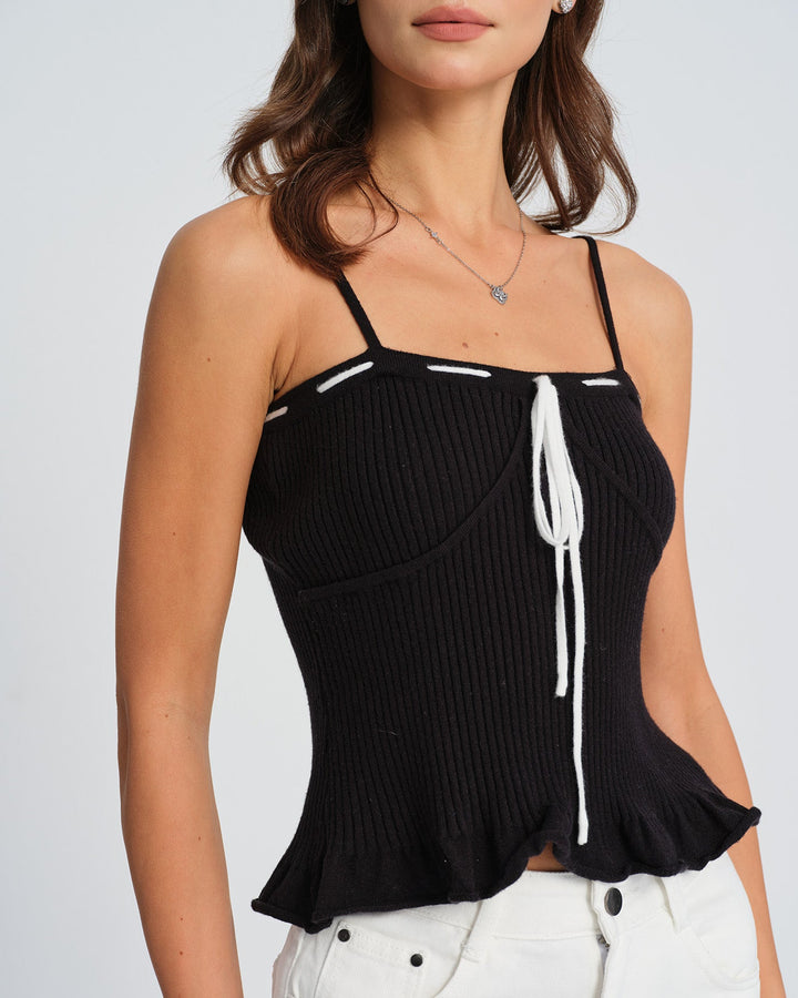 Morgan and Brooke | Strapless Cami Top for Women in Black
