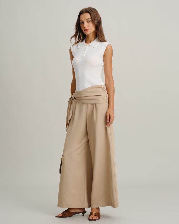 Morgan and Brooke | Cap Sleeve Ribbed Knit Tee for Women in White