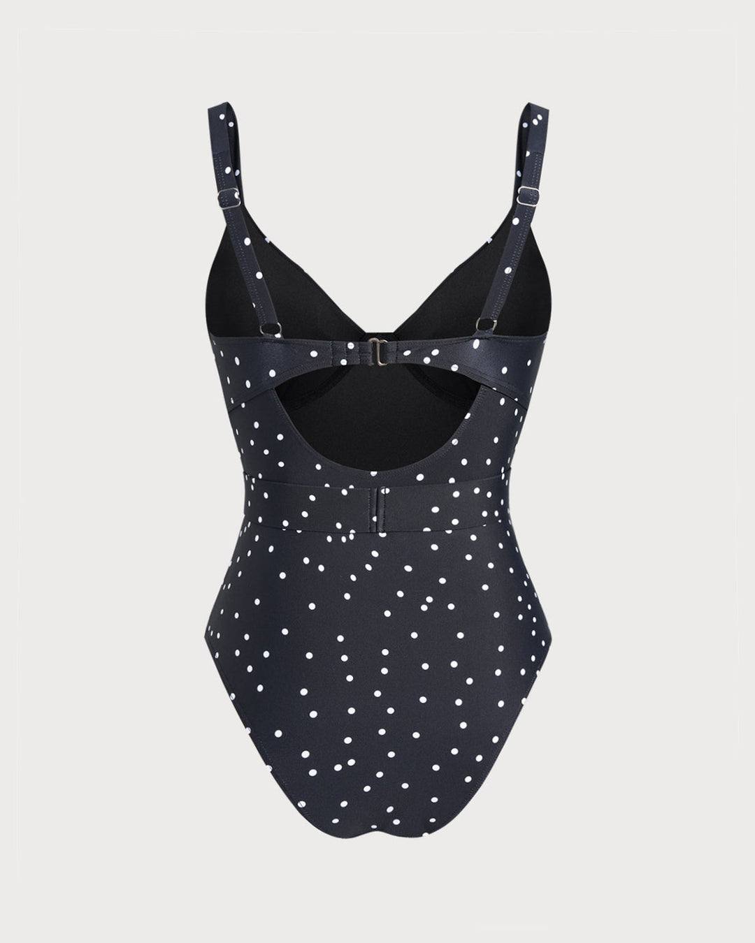 Morgan and Brooke | One Piece Swimwear for Women, Black Polka Dots