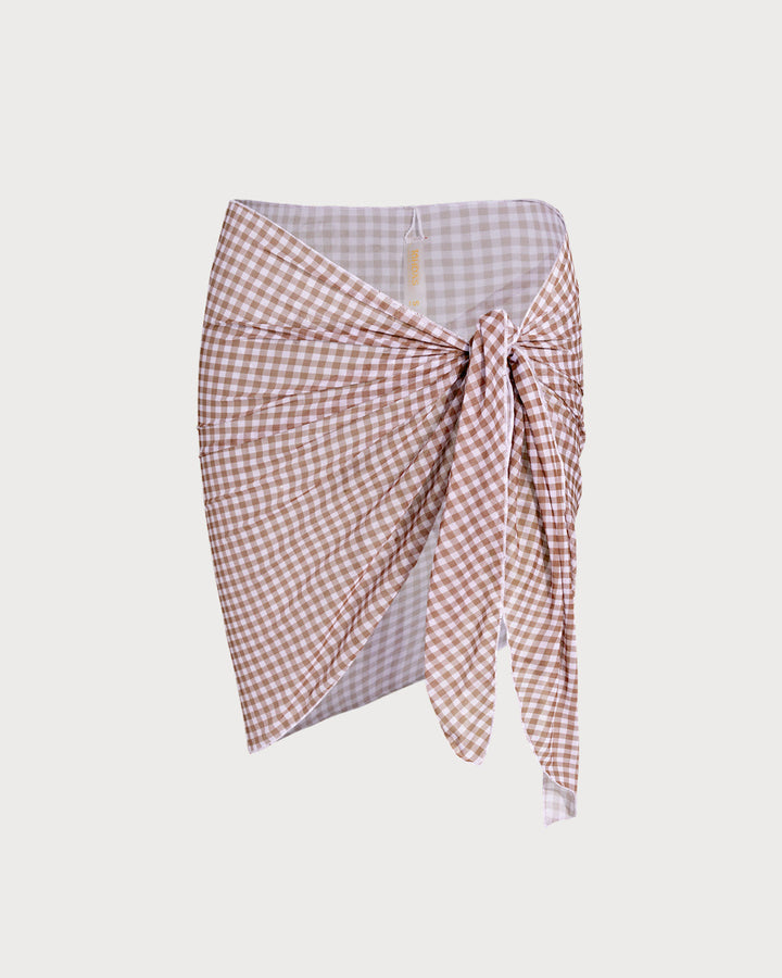 Morgan and Brooke | Coffee Plaid Cover-up