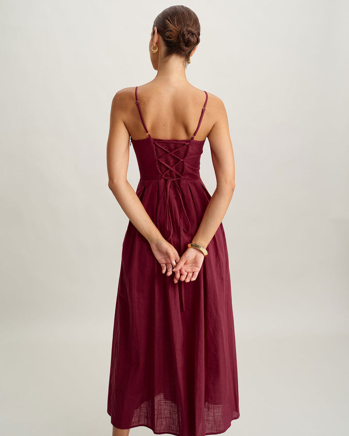 Morgan and Brooke | Sleeveless Red Maxi Dress