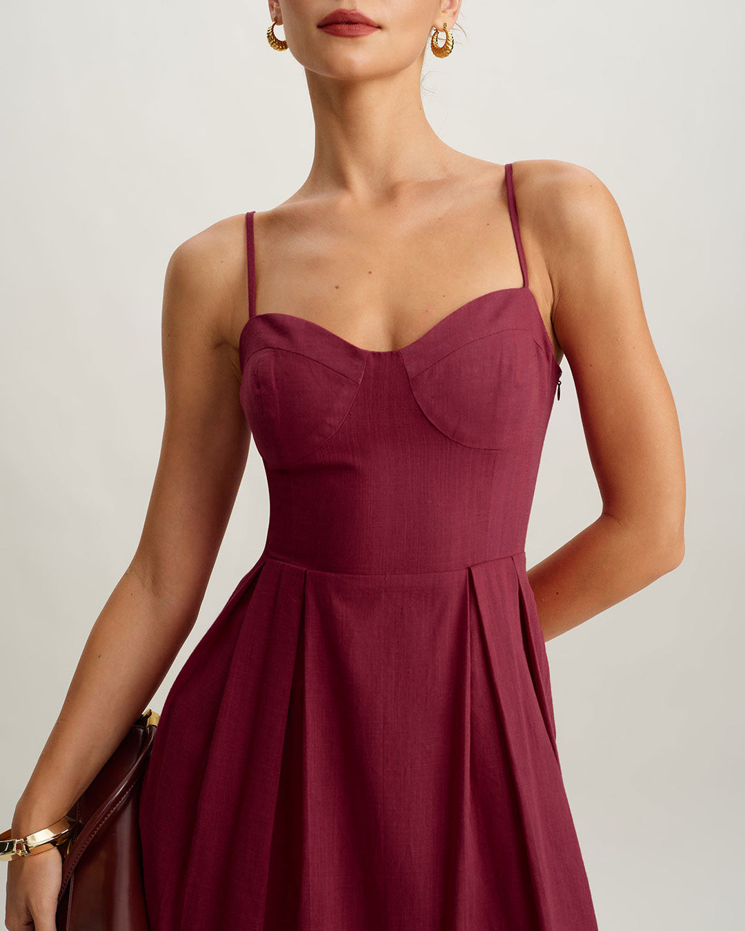 Morgan and Brooke | Sleeveless Red Maxi Dress