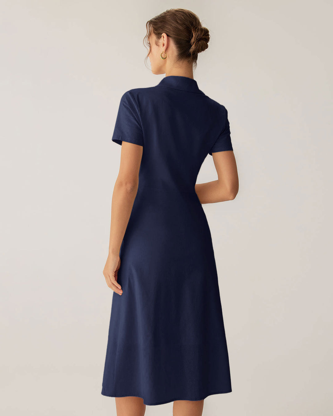 Morgan and Brooke | Navy Pocket Midi Dress