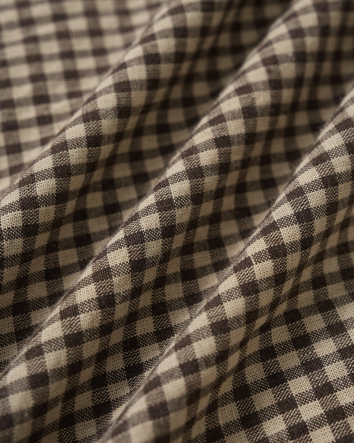 Morgan and Brooke | Brown Gingham Cotton Mini Dress