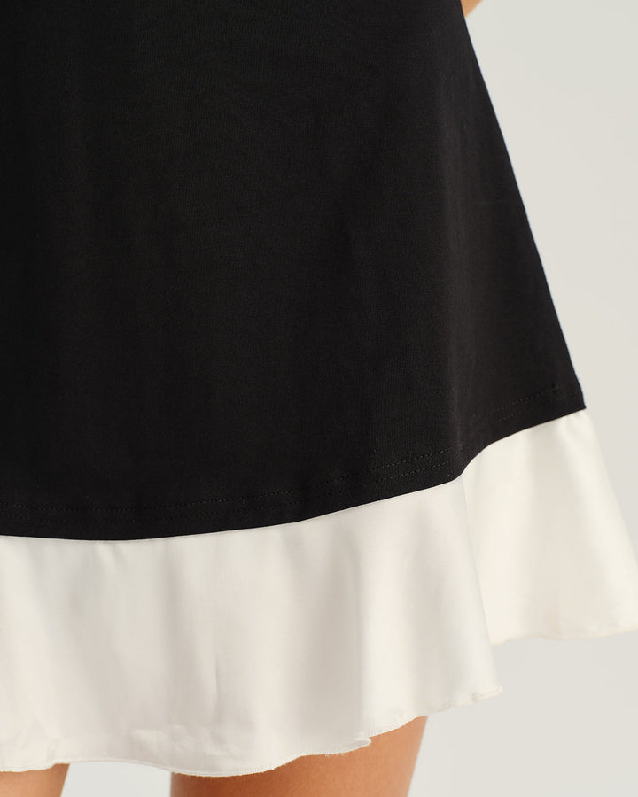 Morgan and Brooke | A-Line Sleeveless Mini Dress in Black