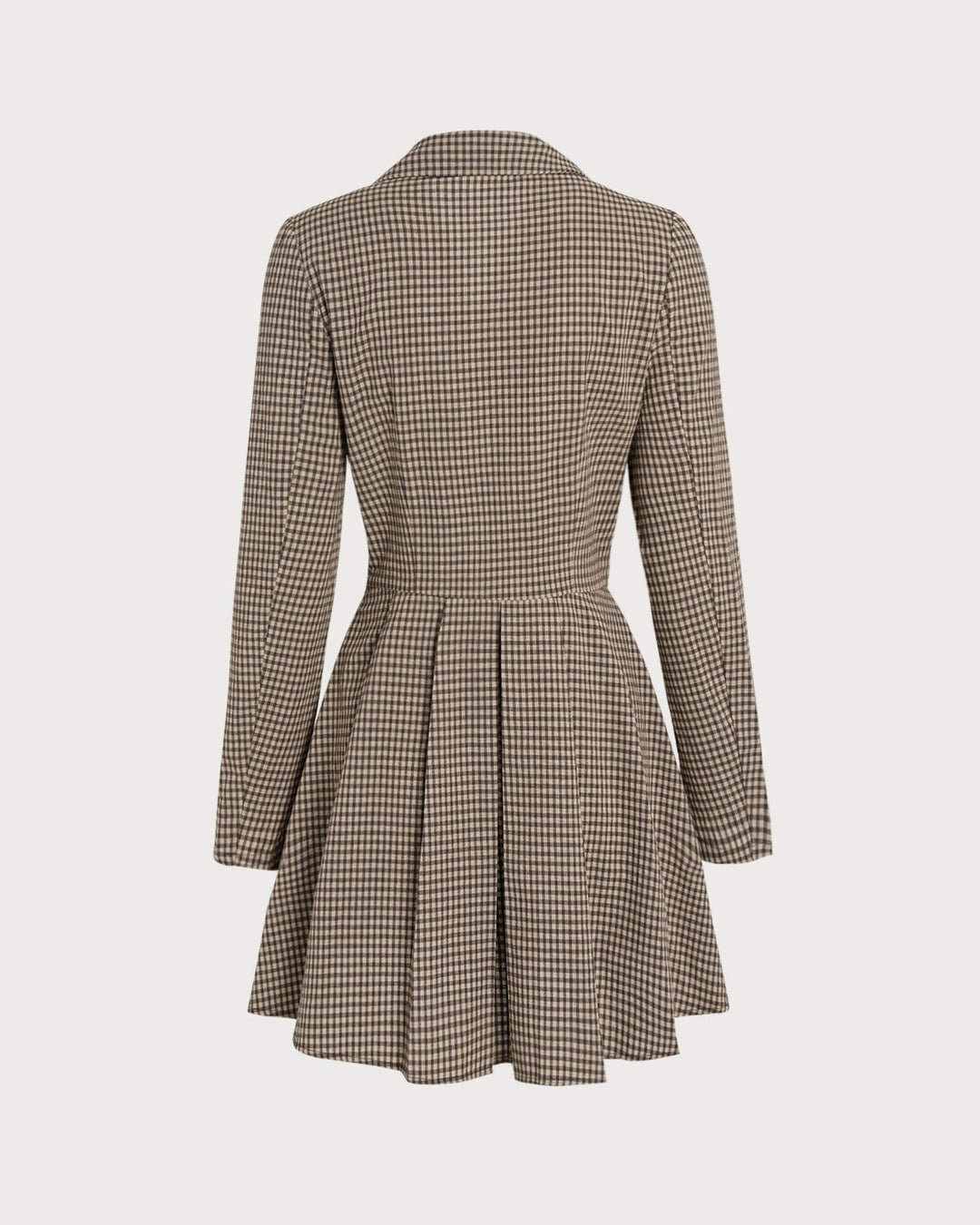 Morgan and Brooke | Brown Gingham Cotton Mini Dress