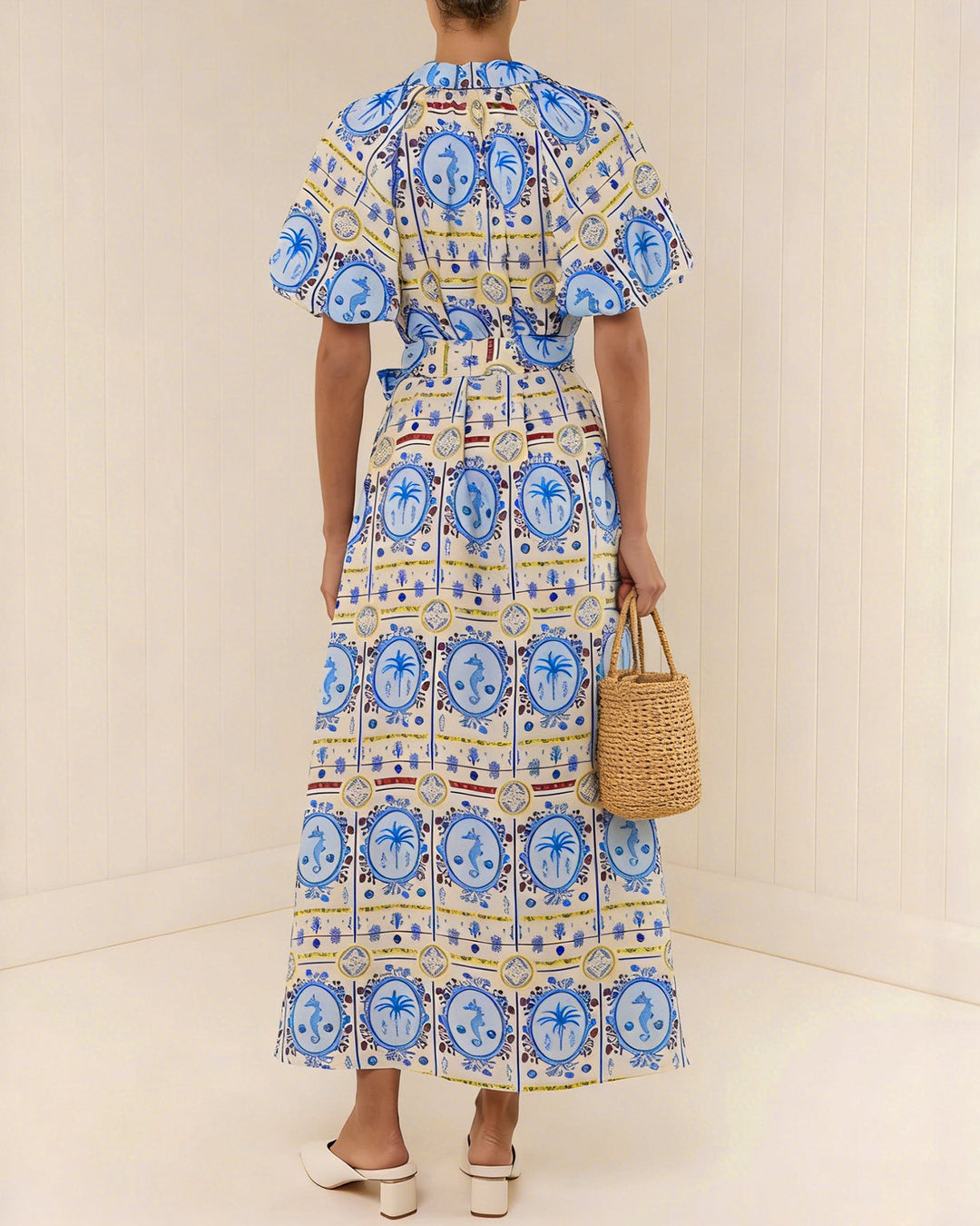 Morgan and Brooke | Floral Collar Midi Dress