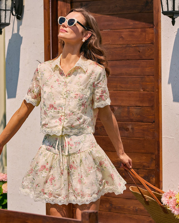 Morgan and Brooke | Floral Lace Blouse for Women