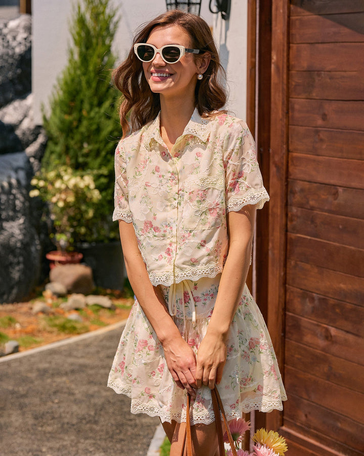 Morgan and Brooke | Floral Lace Blouse for Women